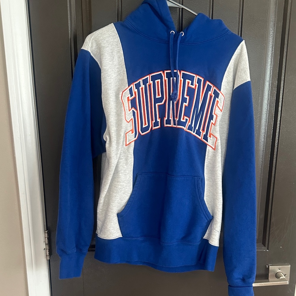 Supreme Blue and Gray Men's Hoodie